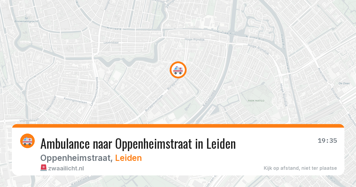 Ambulance naar Oppenheimstraat in Leiden — 24 mei 2026