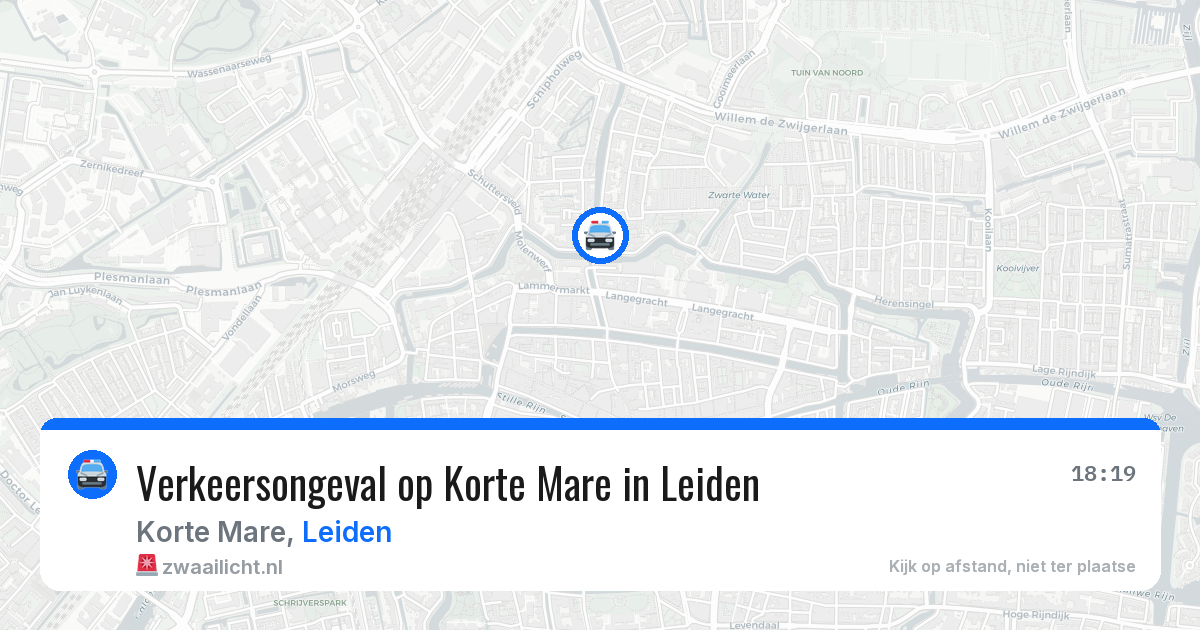 Verkeersongeval op Korte Mare in Leiden — 21 mei 2026