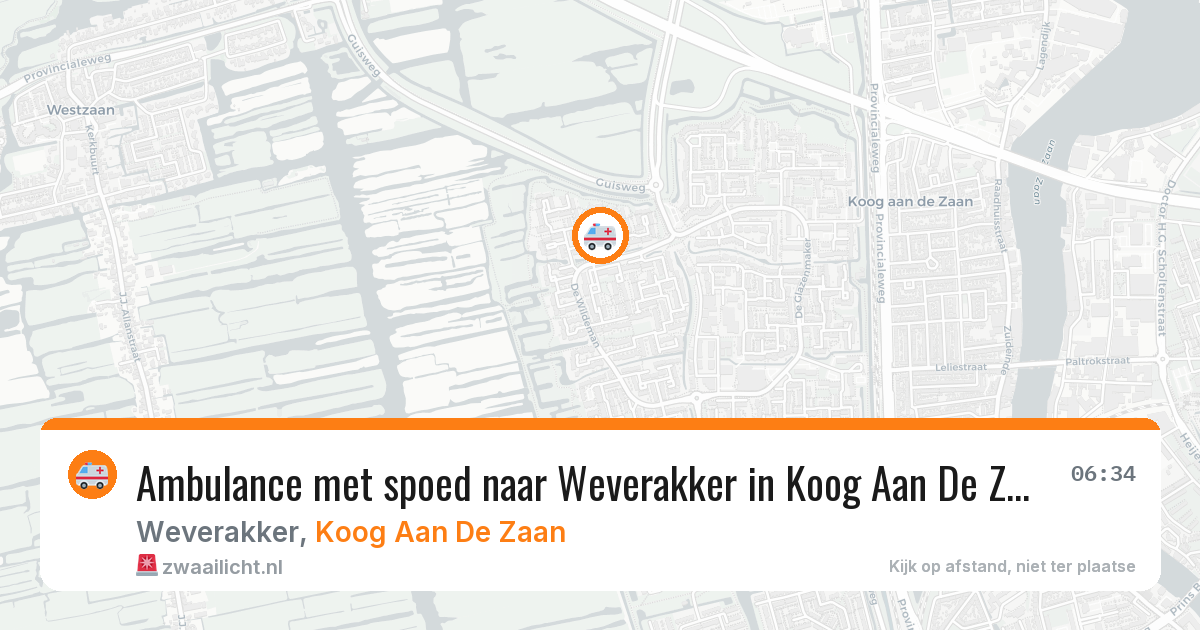 Ambulance met spoed naar Weverakker in Koog Aan De Zaan — 12 aug 2026