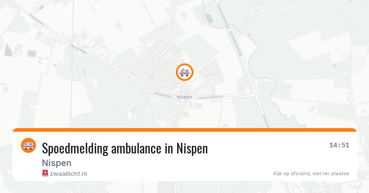 Spoedmelding ambulance in Nispen — 23 jun 2026