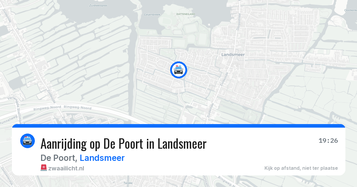Aanrijding op De Poort in Landsmeer — 29 mei 2026