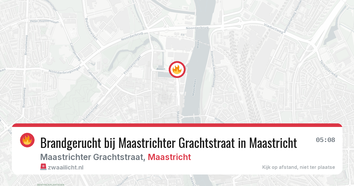 Brandgerucht bij Maastrichter Grachtstraat in Maastricht — 5 apr 2026