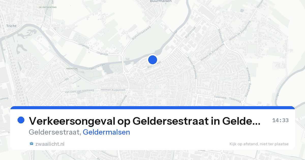 Verkeersongeval op Geldersestraat in Geldermalsen — 18 aug 2026