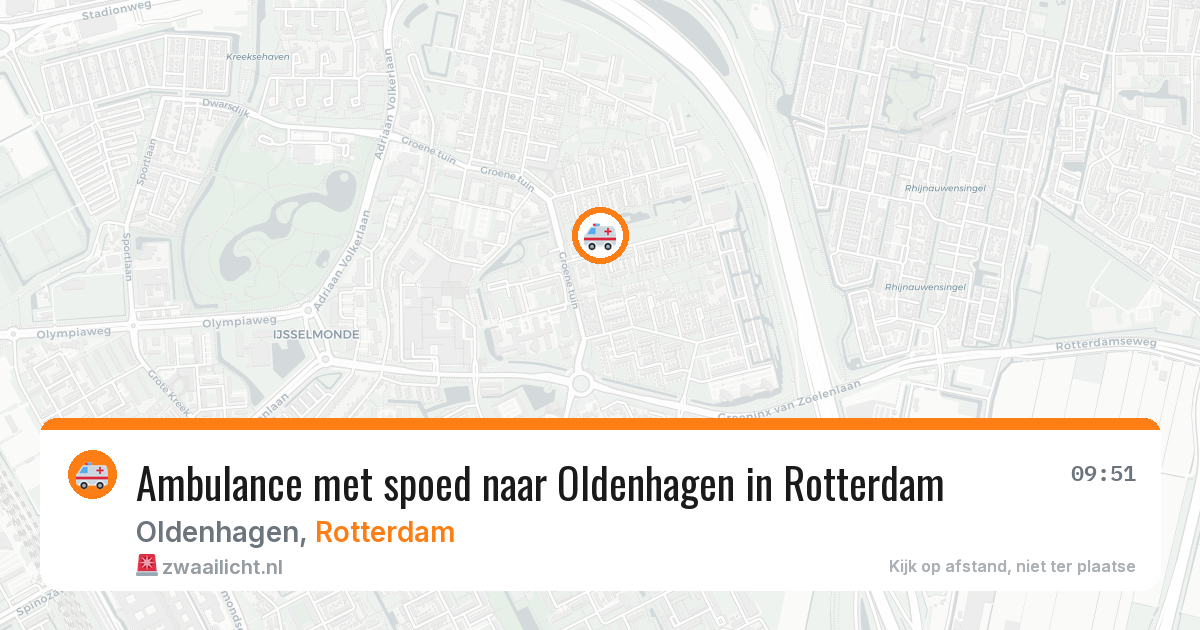 Ambulance met spoed naar Oldenhagen in Rotterdam — 3 jun 2026