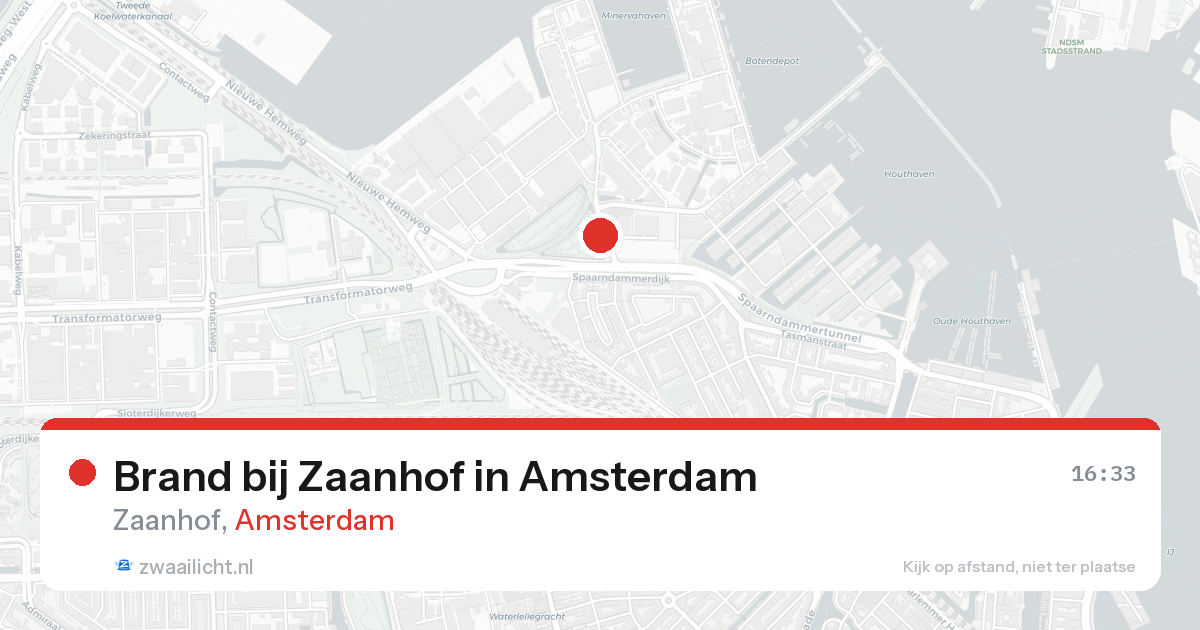 Brand bij Zaanhof in Amsterdam — 25 aug 2026