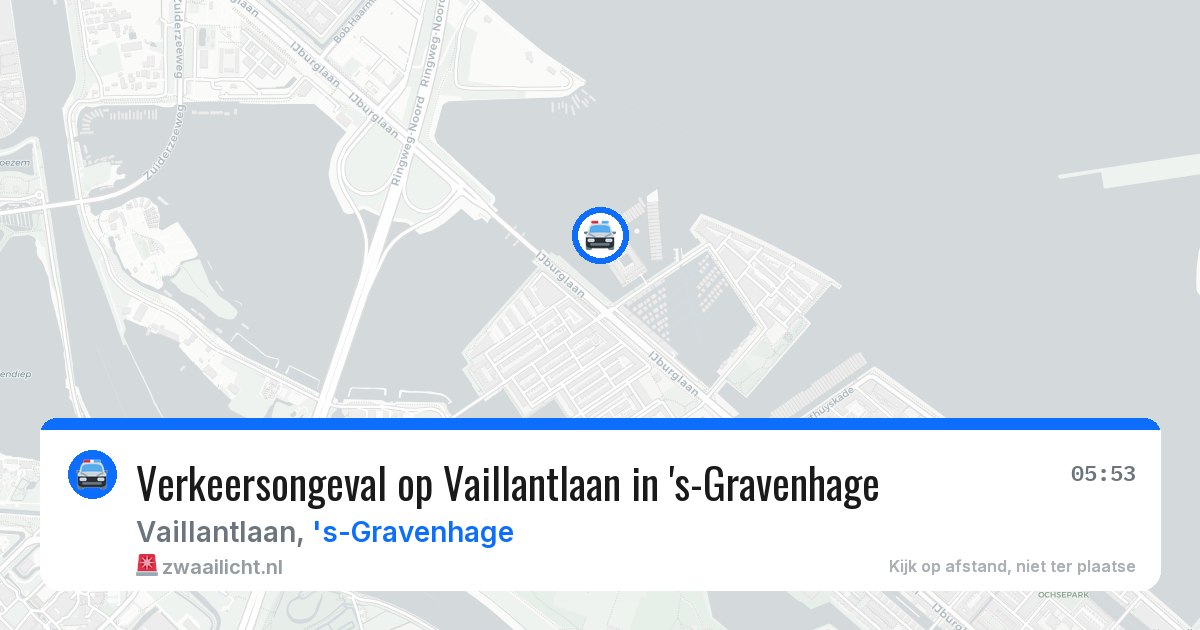 Verkeersongeval op Vaillantlaan in 's-Gravenhage — 21 mrt 2026