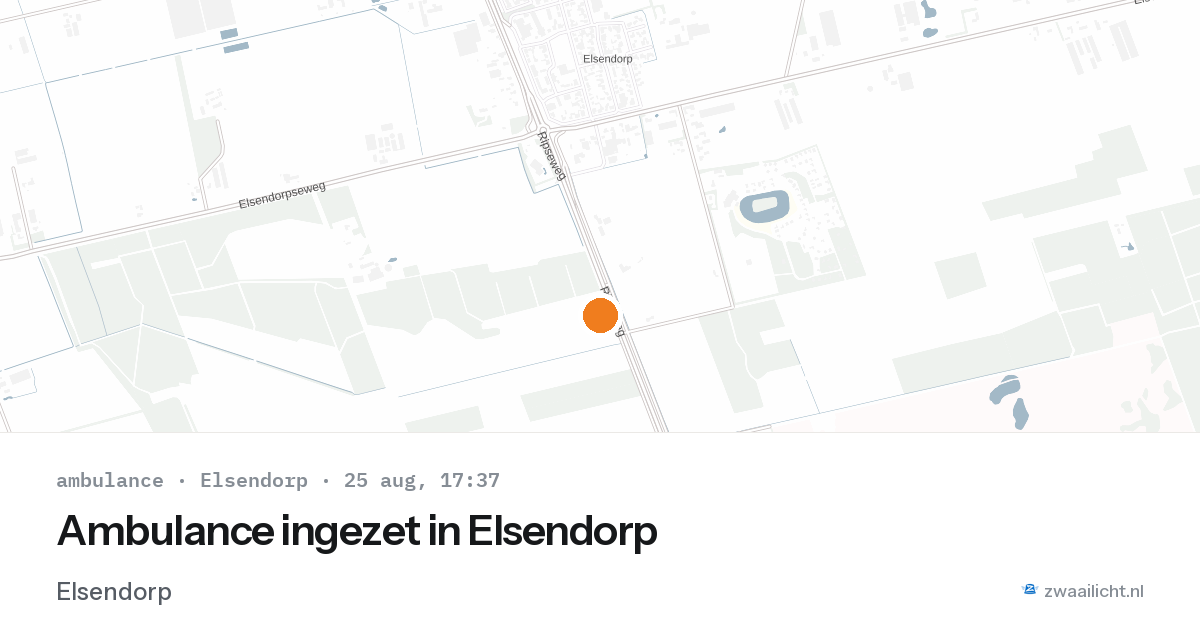 Ambulance ingezet in Elsendorp — 25 aug 2026