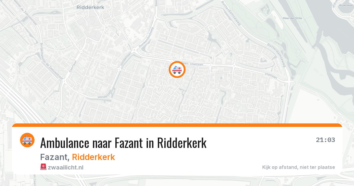 Ambulance naar Fazant in Ridderkerk — 6 jul 2026