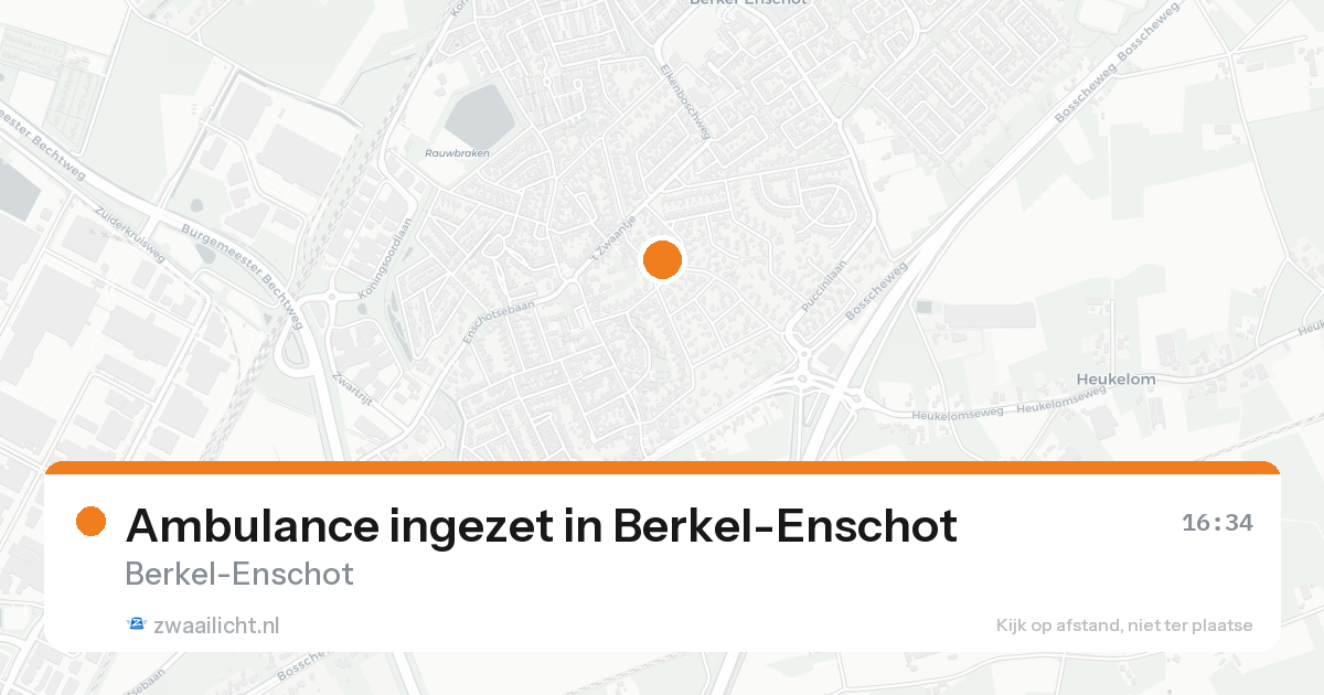 Ambulance ingezet in Berkel-Enschot — 15 aug 2026