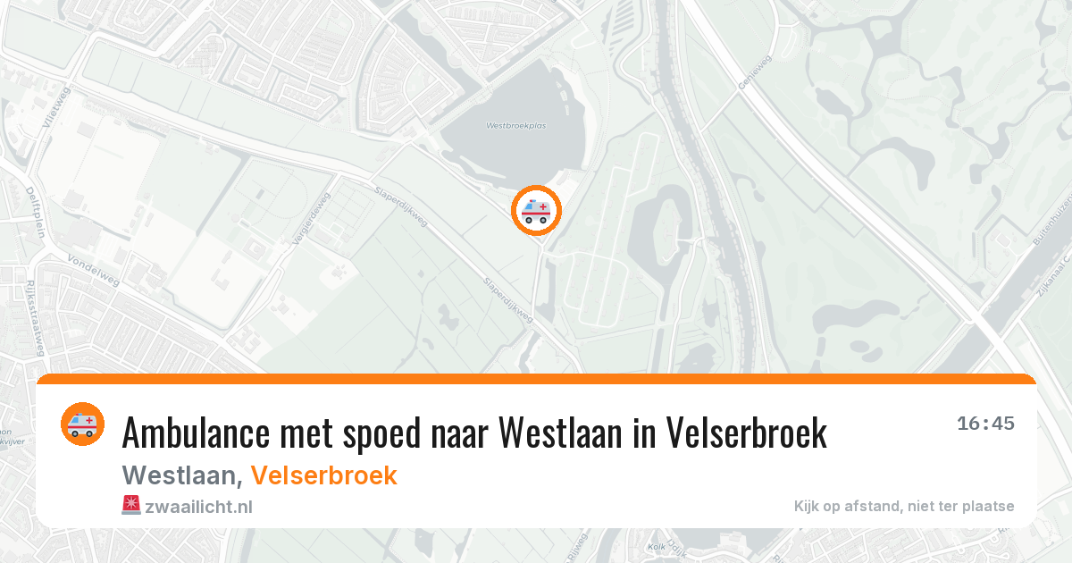 Ambulance met spoed naar Westlaan in Velserbroek — 10 jul 2026