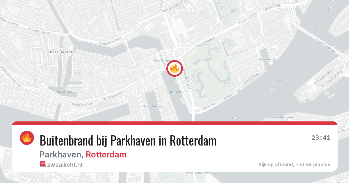 Buitenbrand bij Parkhaven in Rotterdam — 20 jun 2026