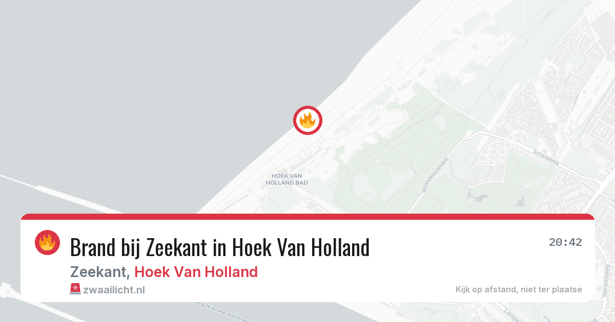 Brand bij Zeekant in Hoek Van Holland — 3 aug 2026