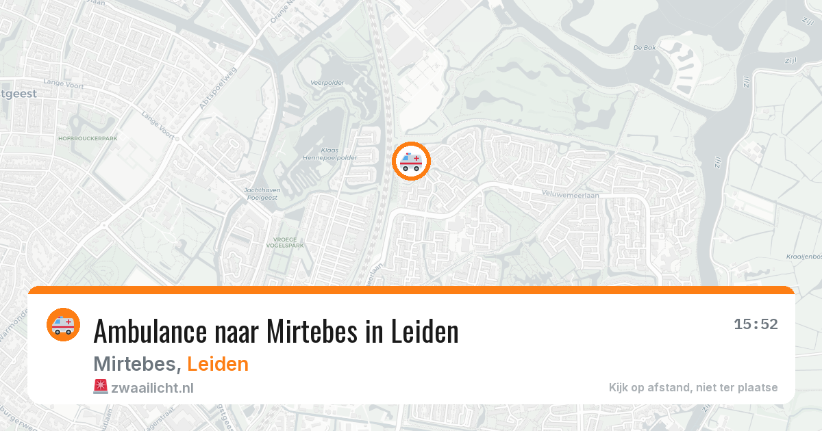 Ambulance naar Mirtebes in Leiden — 7 jul 2026