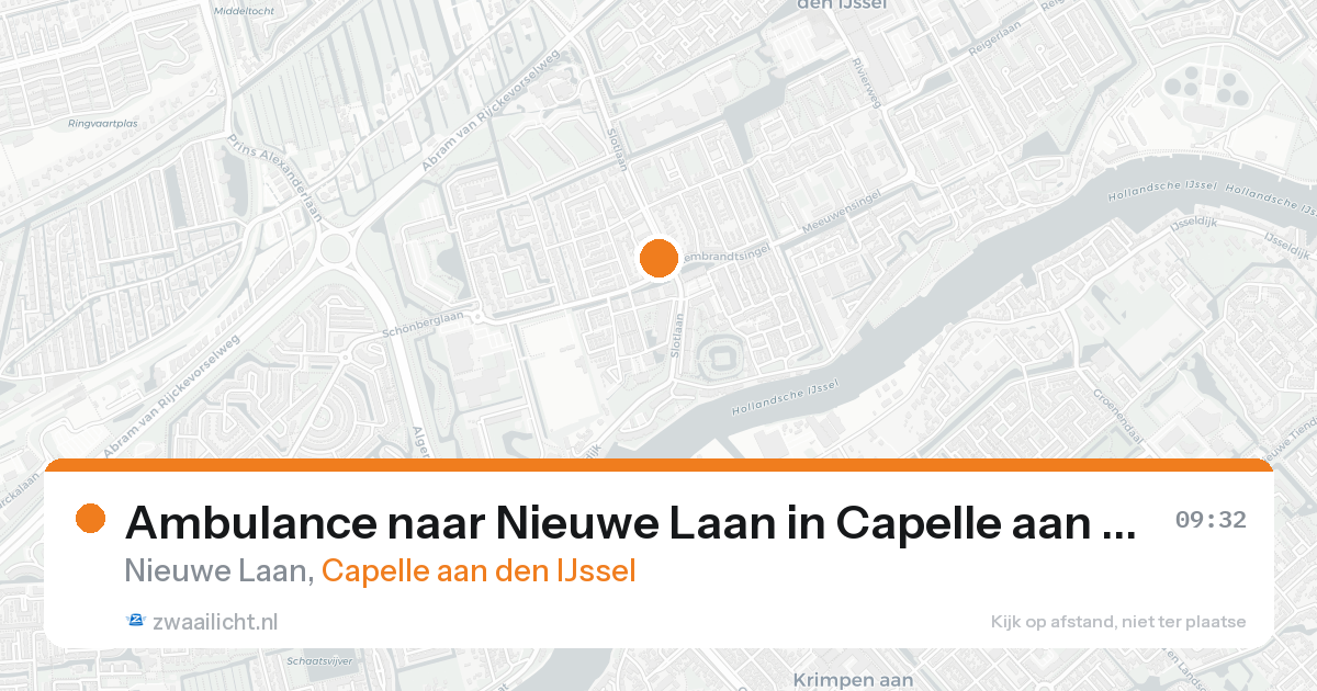 Ambulance naar Nieuwe Laan in Capelle aan den IJssel — 24 aug 2026