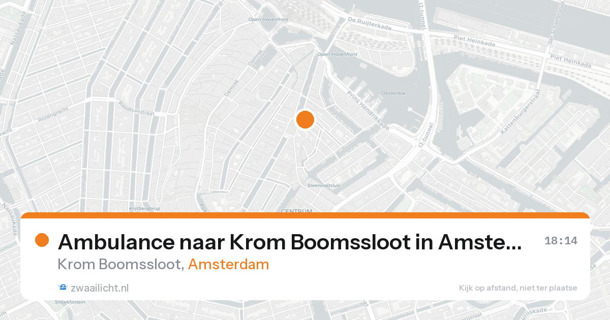Ambulance naar Krom Boomssloot in Amsterdam — 24 mei 2026