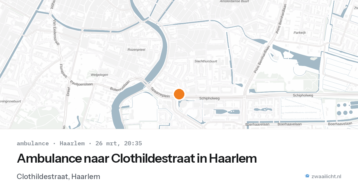 Ambulance naar Clothildestraat in Haarlem — 26 mrt 2026