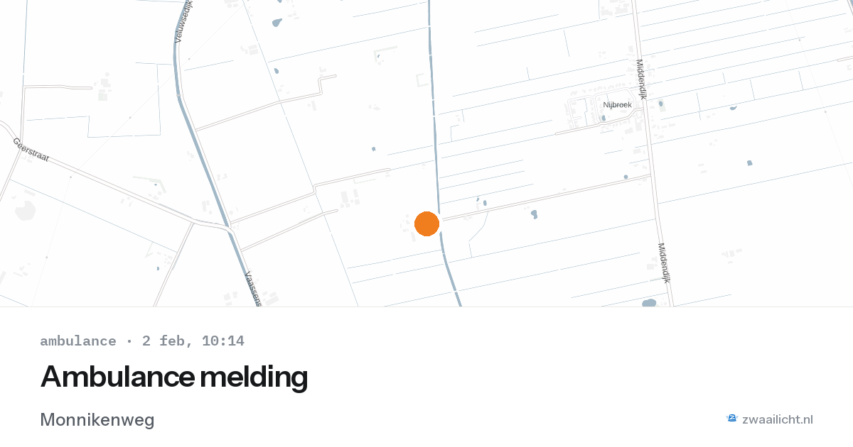 Ambulance melding — 2 feb 2026