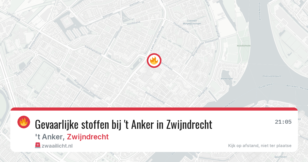 Gevaarlijke stoffen bij 't Anker in Zwijndrecht — 12 aug 2026