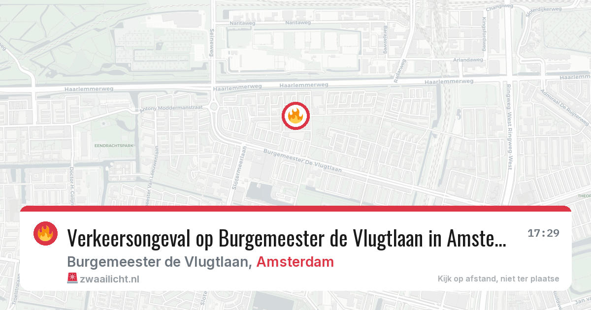 Verkeersongeval op Burgemeester de Vlugtlaan in Amsterdam — 14 aug 2026