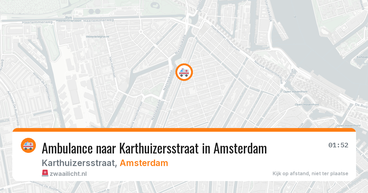 Ambulance naar Karthuizersstraat in Amsterdam — 17 mei 2026