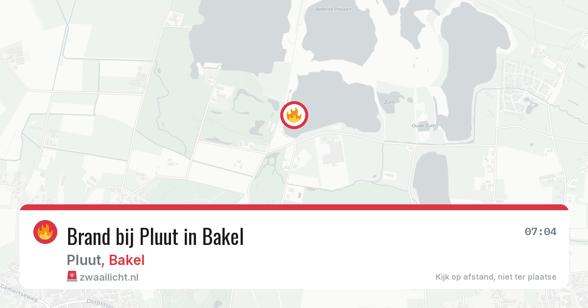 Brand bij Pluut in Bakel — 23 jul 2026