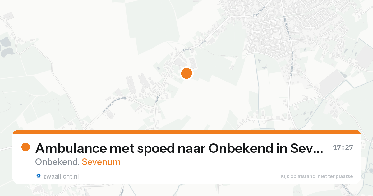 Ambulance met spoed naar Onbekend in Sevenum — 15 aug 2026