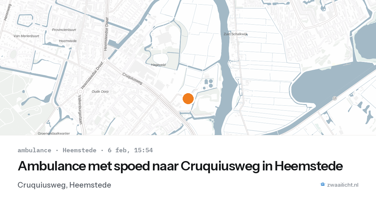 Ambulance met spoed naar Cruquiusweg in Heemstede — 6 feb 2026