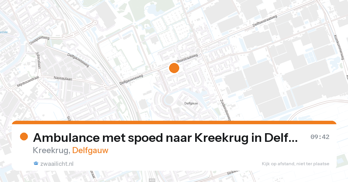 Ambulance met spoed naar Kreekrug in Delfgauw — 1 mrt 2026