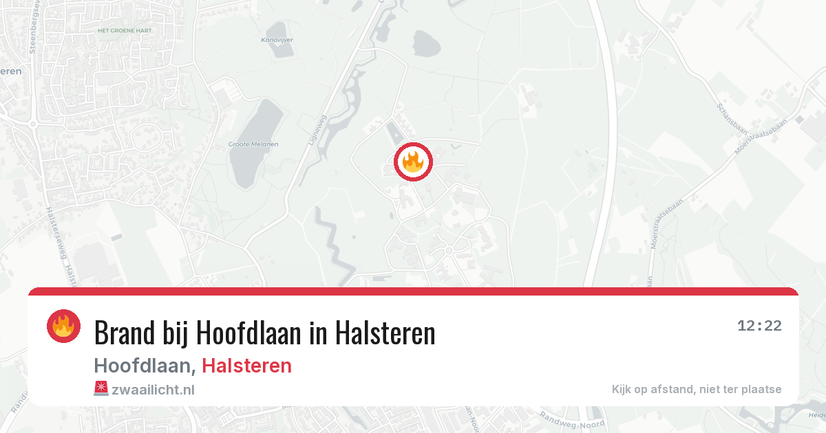 Brand bij Hoofdlaan in Halsteren — 18 jun 2026