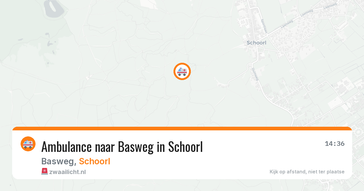 Ambulance naar Basweg in Schoorl — 10 aug 2026