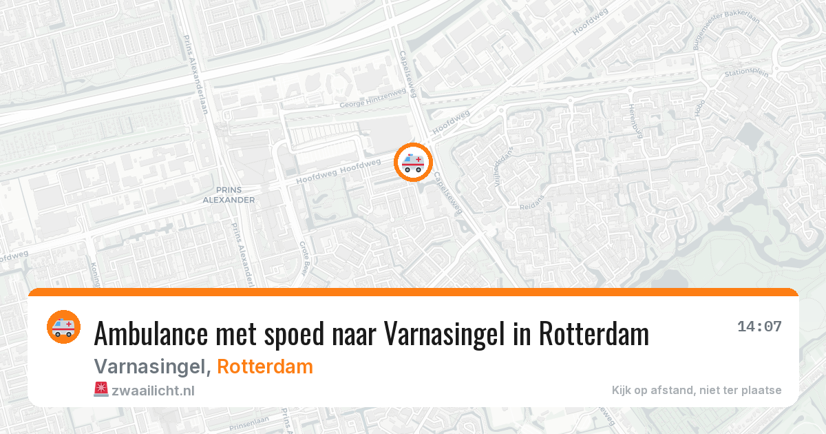 Ambulance met spoed naar Varnasingel in Rotterdam — 19 mei 2026