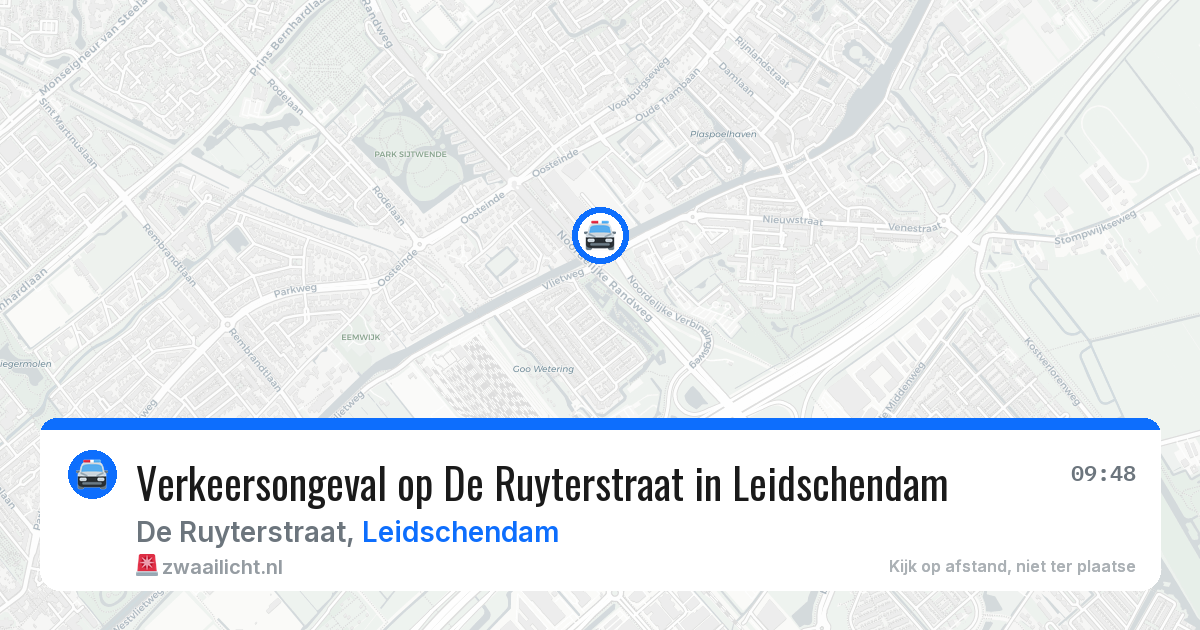 Verkeersongeval op De Ruyterstraat in Leidschendam — 15 apr 2026