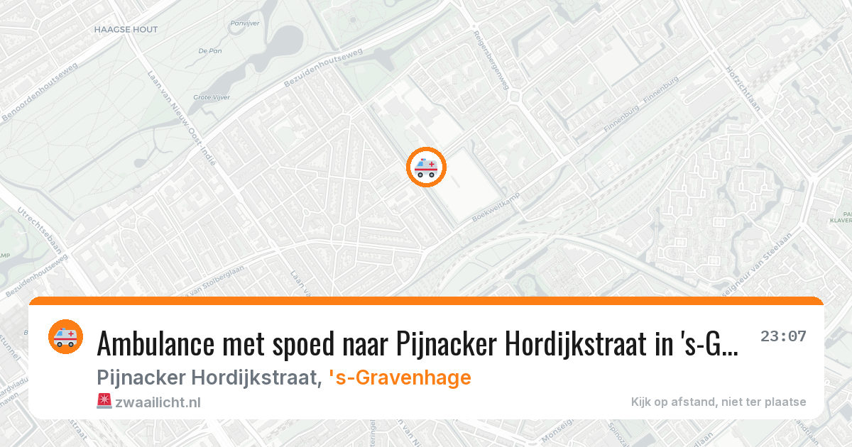 Ambulance met spoed naar Pijnacker Hordijkstraat in 's-Gravenhage — 27 mei 2026