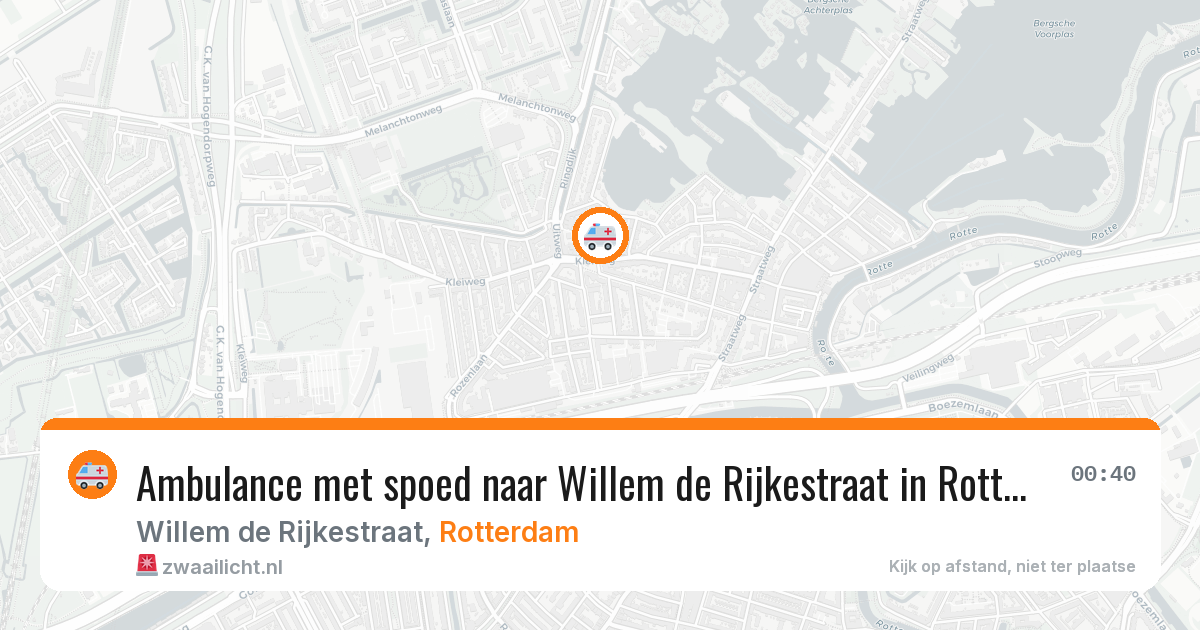Ambulance met spoed naar Willem de Rijkestraat in Rotterdam — 1 aug 2026