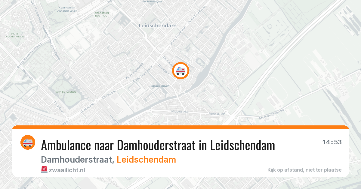 Ambulance naar Damhouderstraat in Leidschendam — 25 apr 2026