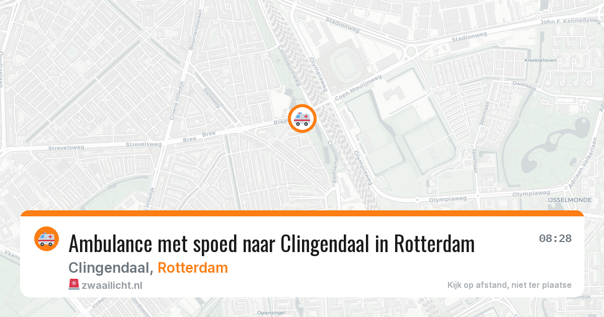 Ambulance met spoed naar Clingendaal in Rotterdam — 18 mrt 2026