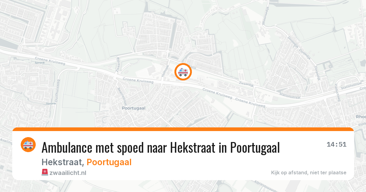 Ambulance met spoed naar Hekstraat in Poortugaal — 10 jun 2026