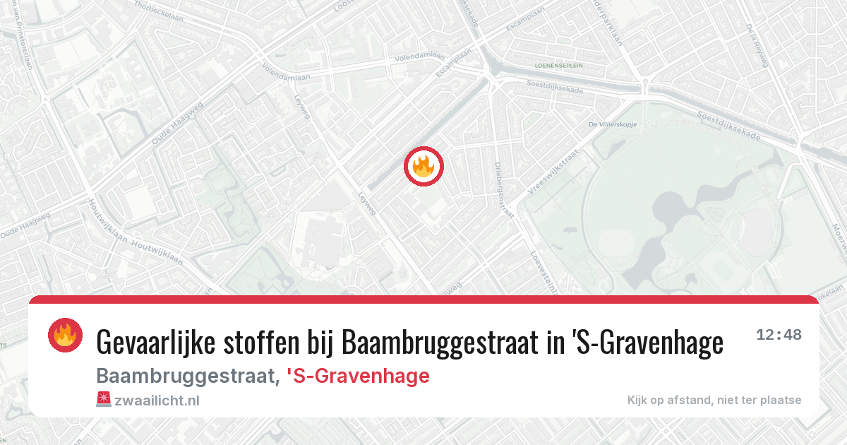 Gevaarlijke stoffen bij Baambruggestraat in 'S-Gravenhage — 21 apr 2026