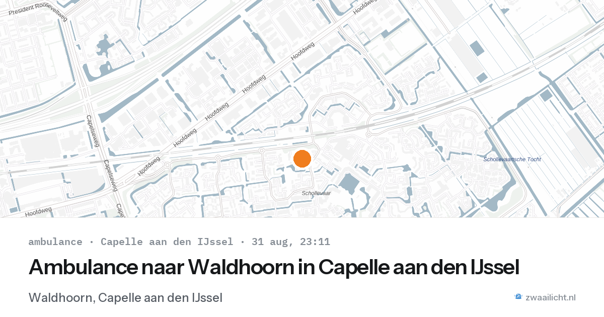 Ambulance naar Waldhoorn in Capelle aan den IJssel — 31 aug 2026
