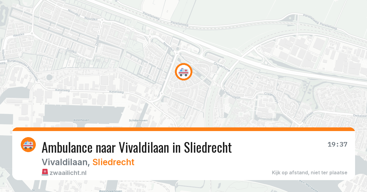 Ambulance naar Vivaldilaan in Sliedrecht — 14 jul 2026