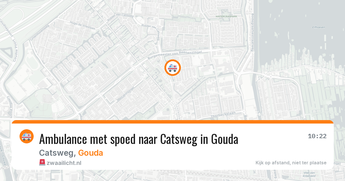 Ambulance met spoed naar Catsweg in Gouda — 28 apr 2026