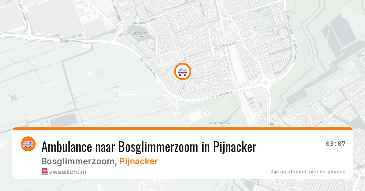 Ambulance naar Bosglimmerzoom in Pijnacker — 25 apr 2026