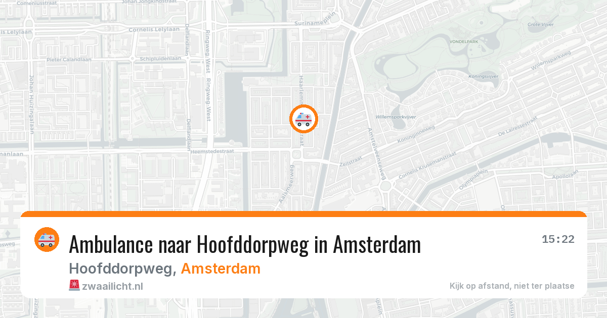 Ambulance naar Hoofddorpweg in Amsterdam — 14 jul 2026