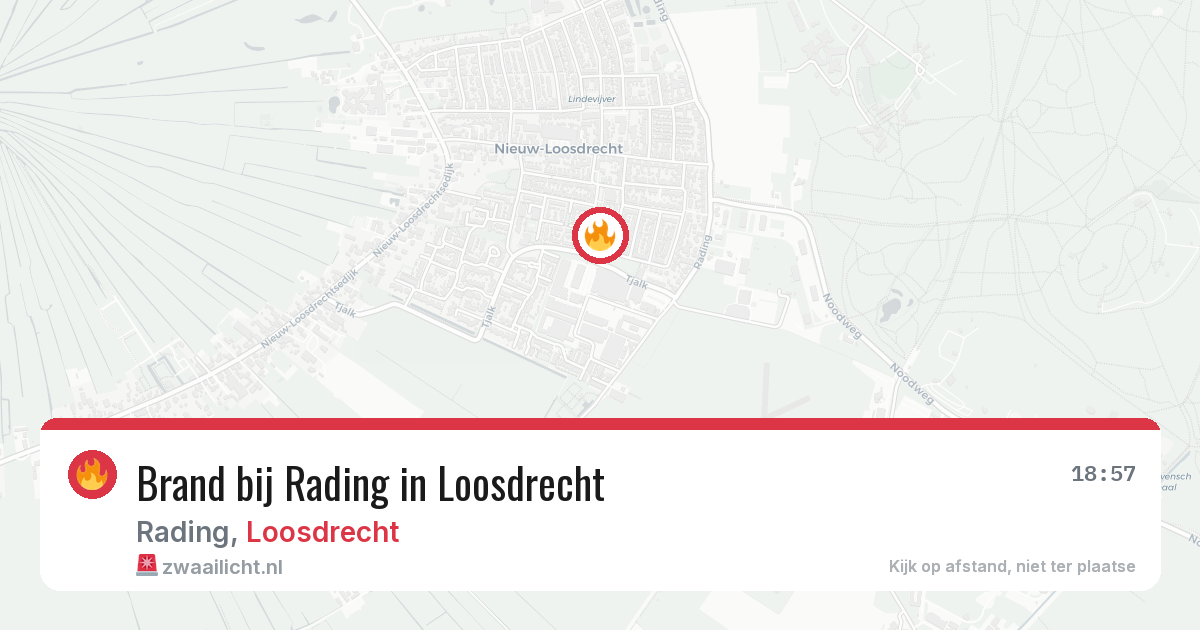 Brand bij Rading in Loosdrecht — 6 mrt 2026