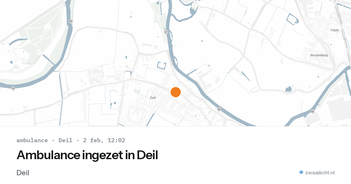Ambulance ingezet in Deil — 2 feb 2026