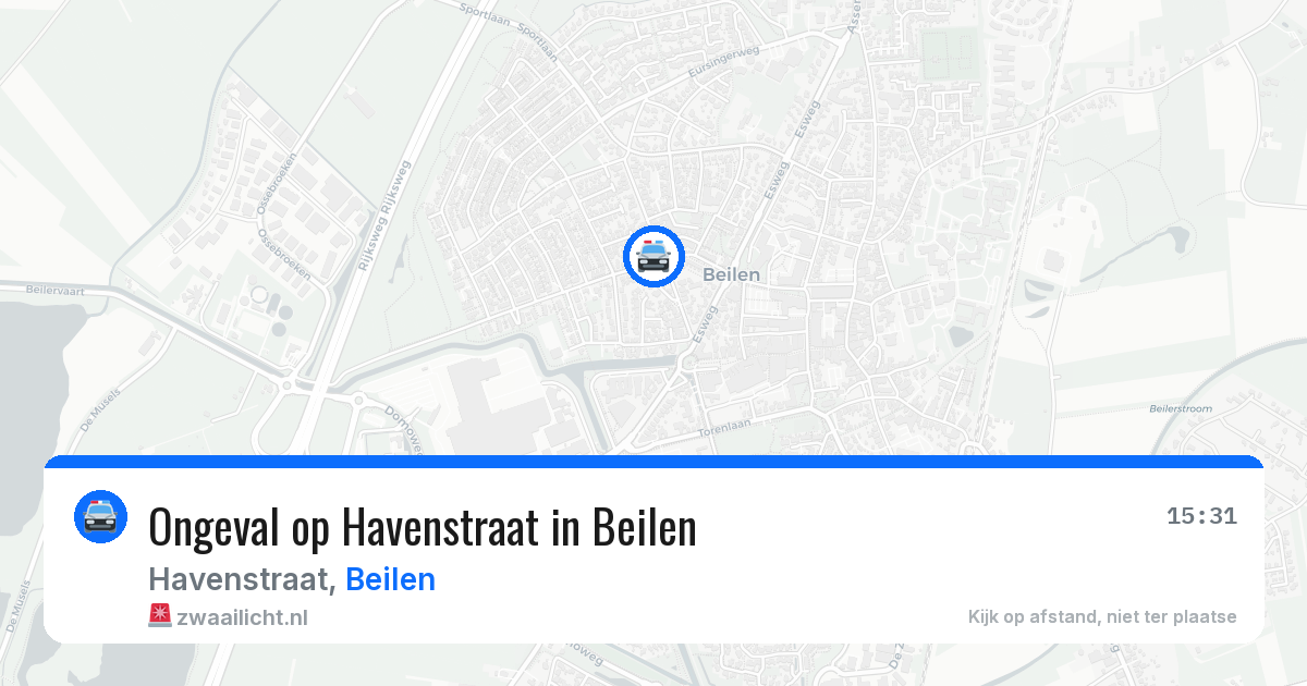 Ongeval op Havenstraat in Beilen — 31 mei 2026
