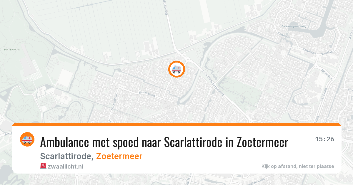 Ambulance met spoed naar Scarlattirode in Zoetermeer — 21 mei 2026