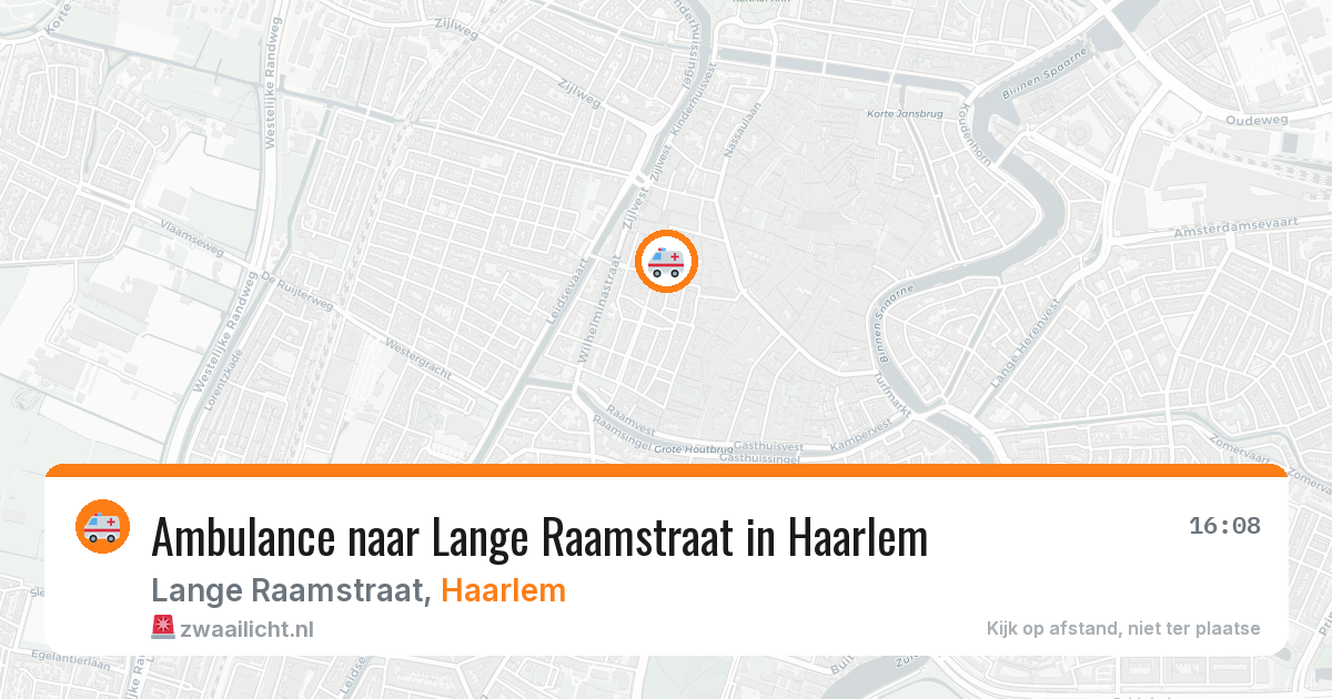 Ambulance naar Lange Raamstraat in Haarlem — 18 mei 2026
