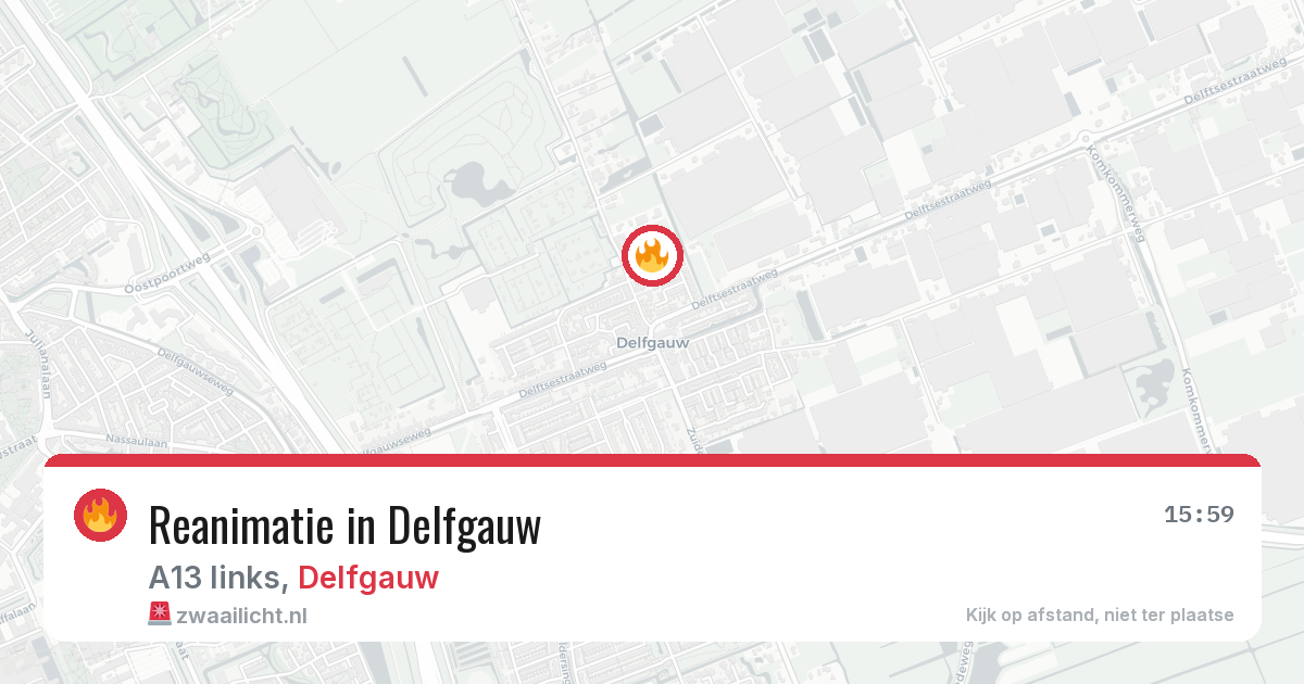 Reanimatie in Delfgauw — 31 mrt 2026