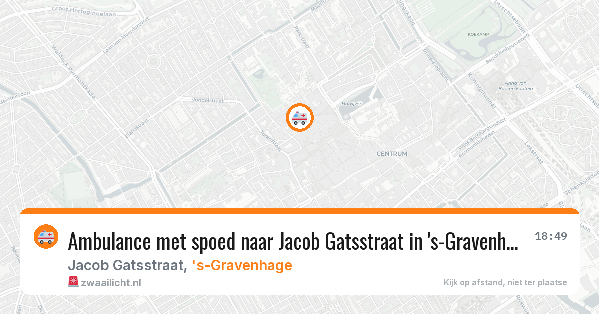 Ambulance met spoed naar Jacob Gatsstraat in 's-Gravenhage — 2 jul 2026